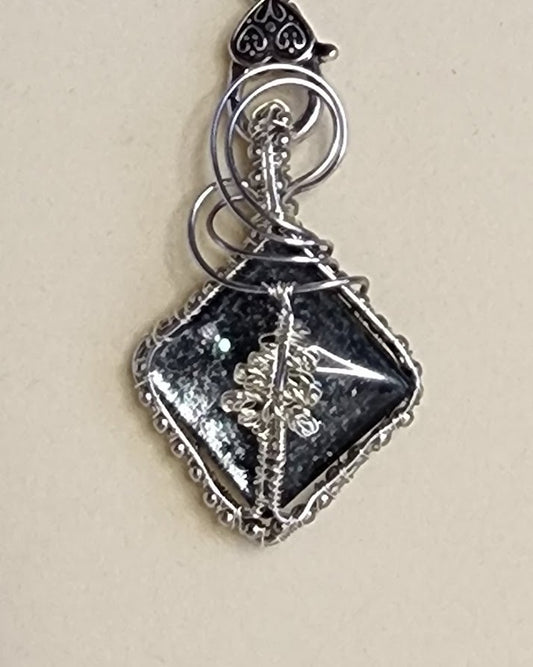 Pine Tree Beneath the  Starry Sky Pendant