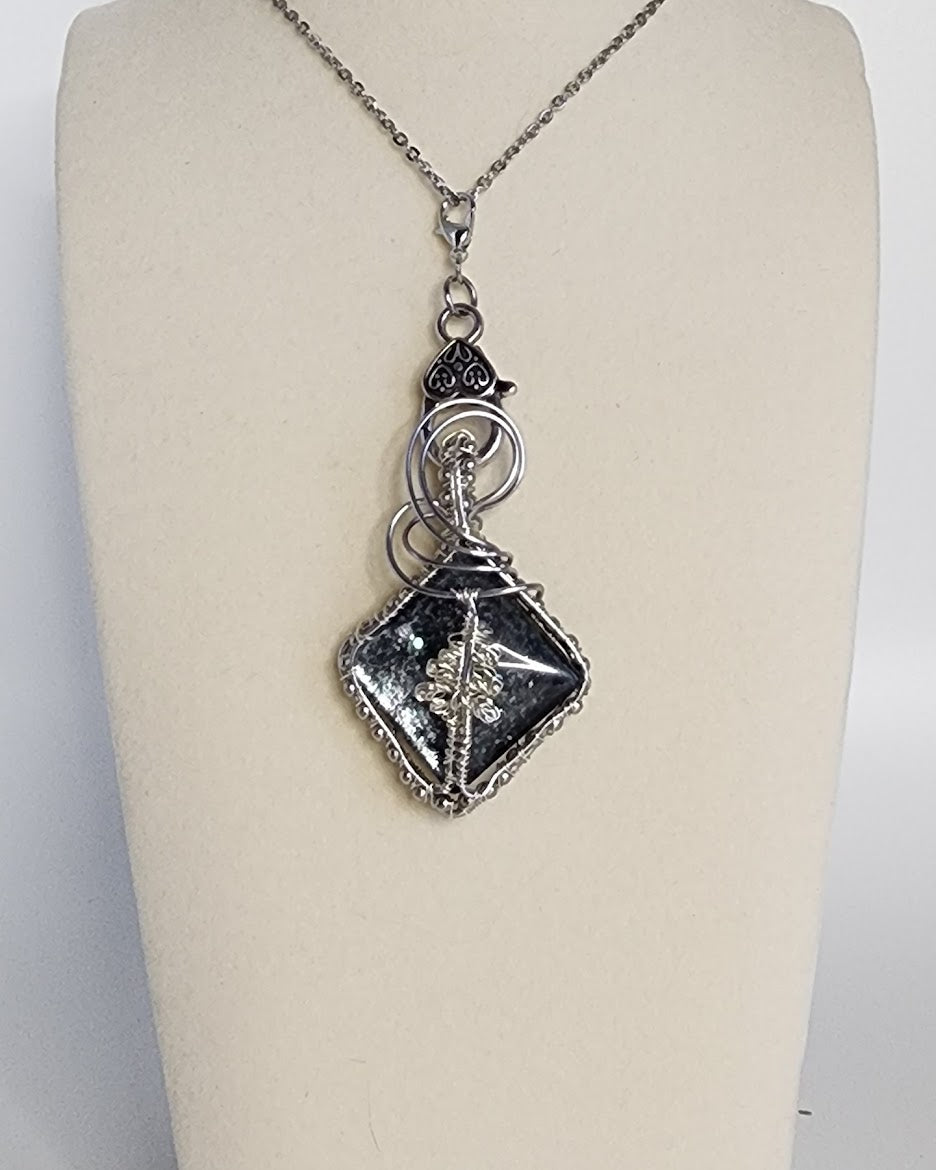 Pine Tree Beneath the  Starry Sky Pendant