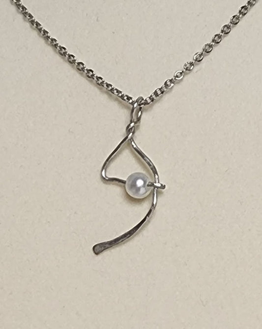 Mystical Crescent and Triangle Pendant - Hand Made