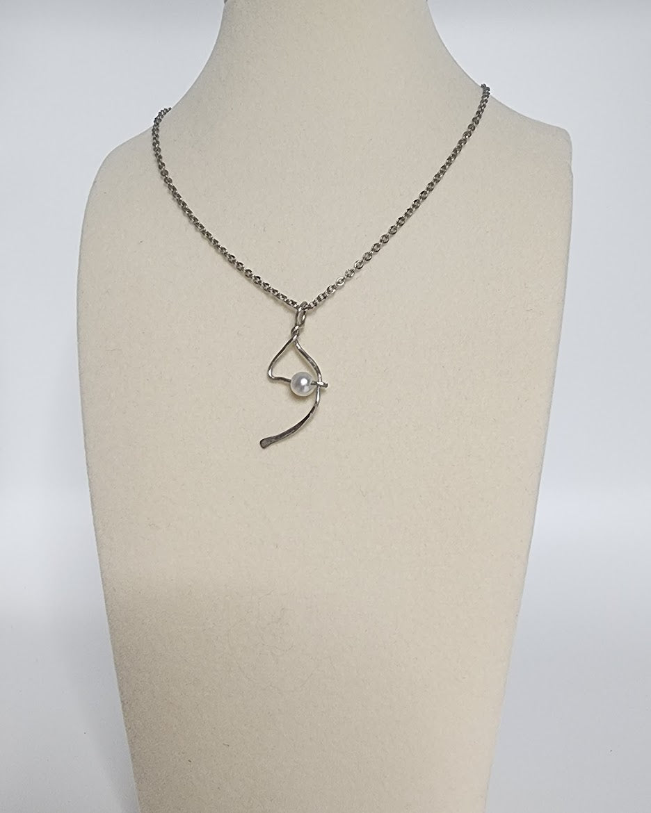 Mystical Crescent and Triangle Pendant - Hand Made