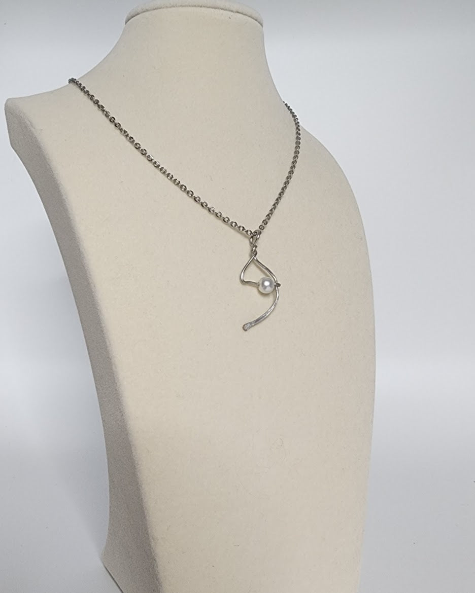 Mystical Crescent and Triangle Pendant - Hand Made