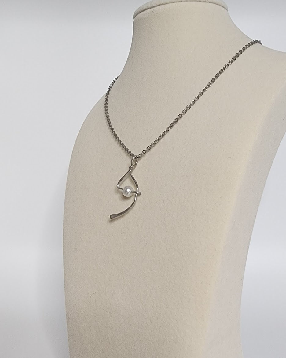 Mystical Crescent and Triangle Pendant - Hand Made